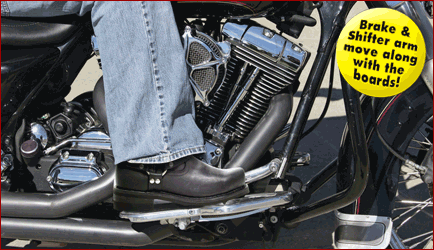 Road Rails foot on the floorboard