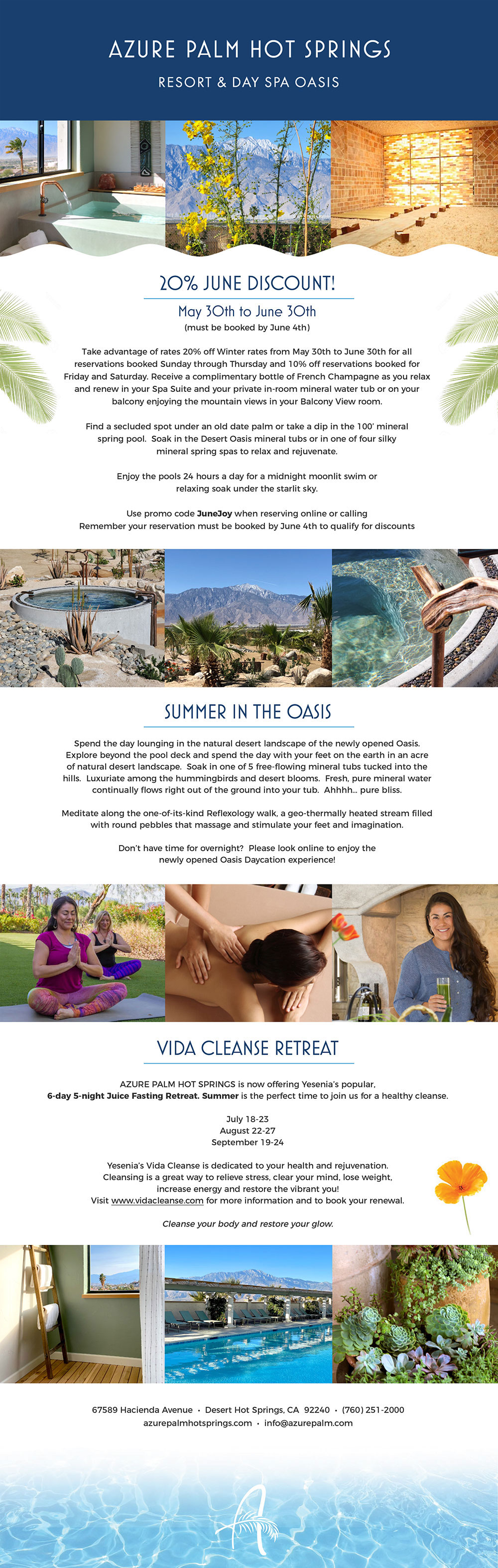 Azure Palm Hot Springs Email