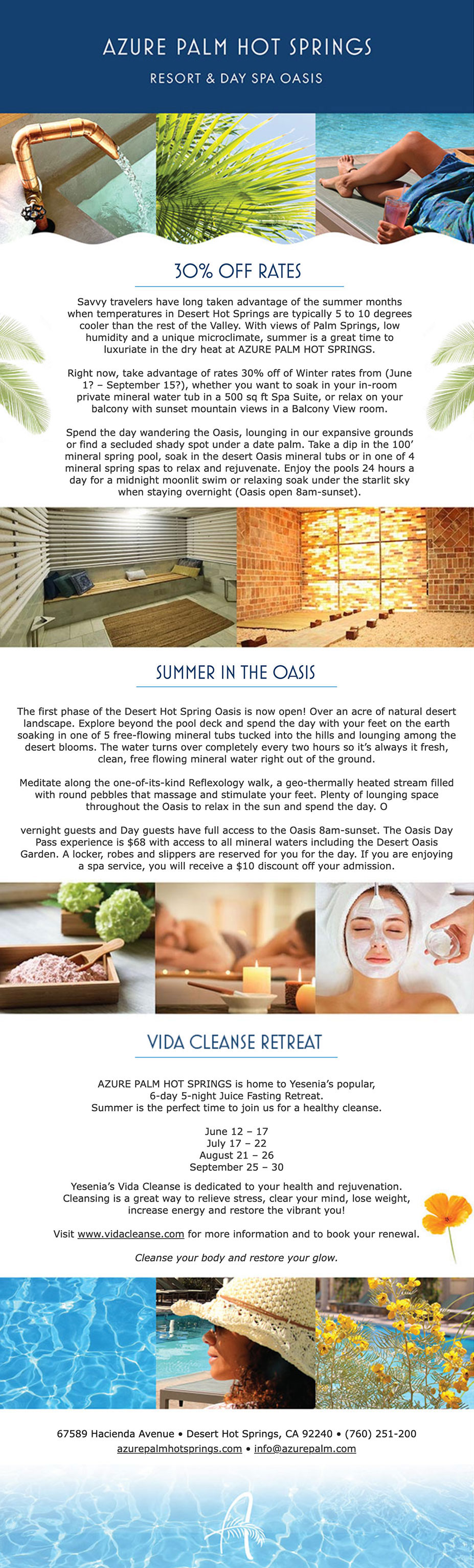 Azure Palm Hot Springs Email
